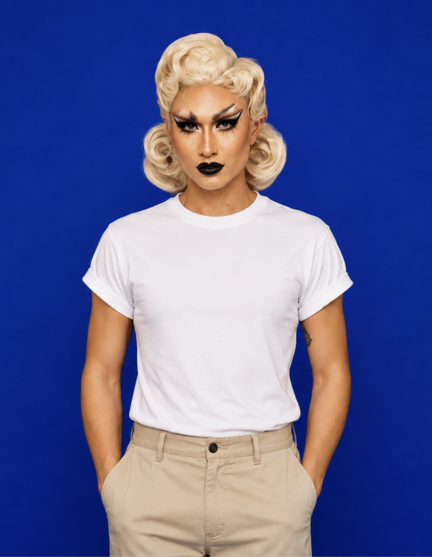 Digital fashion model Lexy (RD-013) — Androgynous 35-50 High Fashion, Couture look by Rockstars Digitals